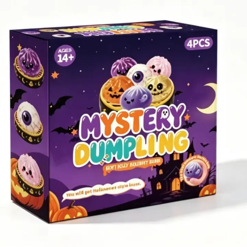 Adorable Halloween Ghost Maruko Squishy Squeeze Toy Set - Mini Stress Relief Fidget for Kids, Perfect Party Treats & Whimsical Gifts