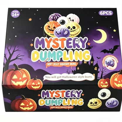 Adorable Halloween Ghost Maruko Squishy Squeeze Toy Set - Mini Stress Relief Fidget for Kids, Perfect Party Treats & Whimsical Gifts